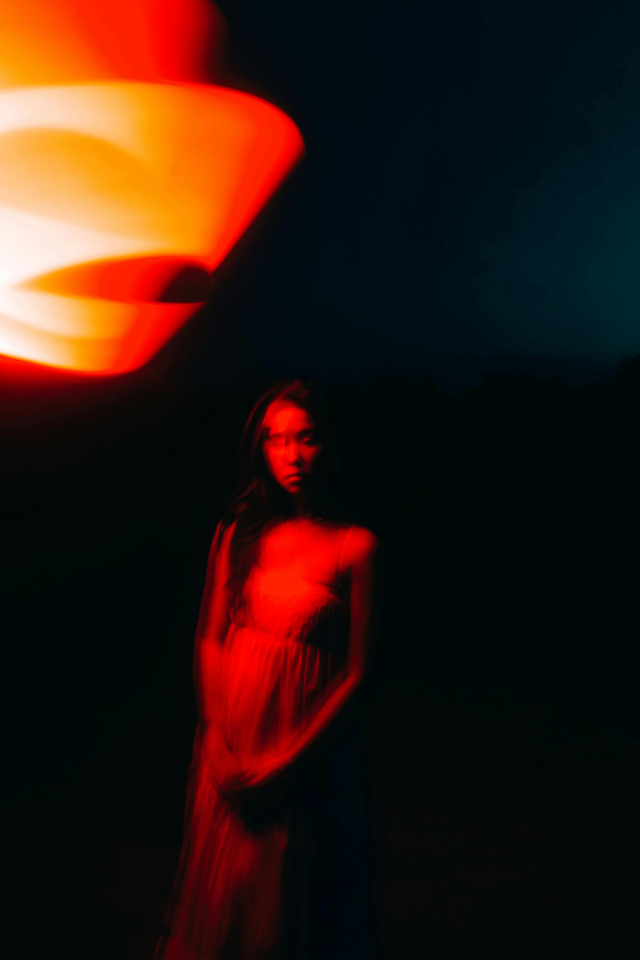 Moody portrait with cinematic halation effects and film emulation from Daydream camera