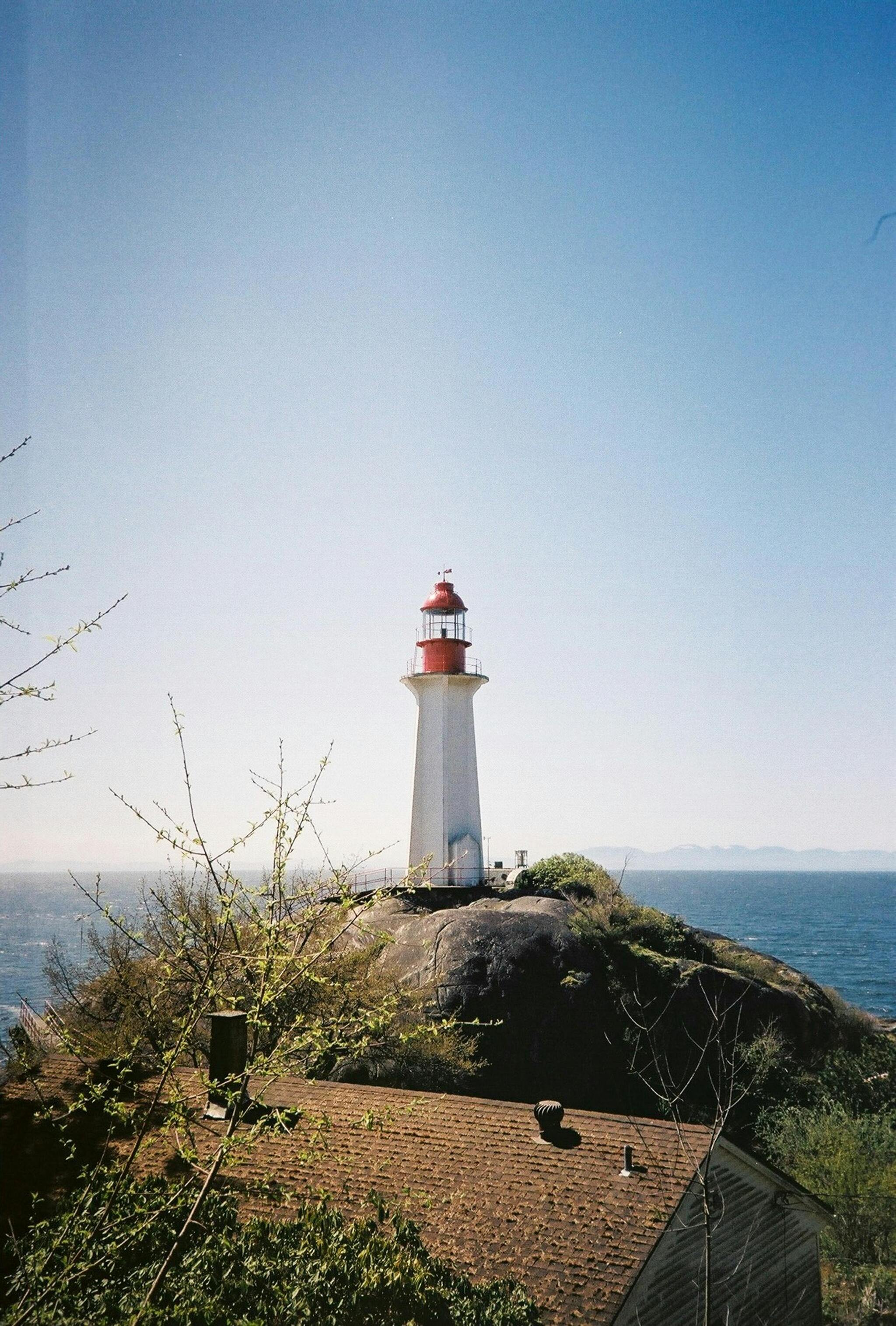 Landscape photography of lighthouse with film-like color palette created using Daydream iPhone camera app